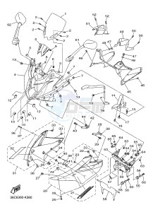 XJ6SA 600 DIVERSION (S-TYPE, ABS) (36DC) drawing COWLING