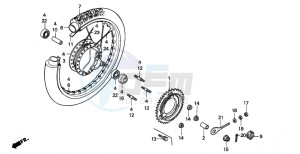 MT50F drawing REAR WHEEL