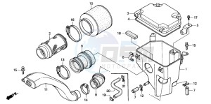 TRX250 RECON drawing AIR CLEANER