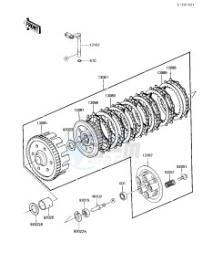 EX 305 B [GPZ 305] (B1) [GPZ 305] drawing CLUTCH