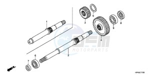 CB650FG CB650F 6ED - (6ED) drawing FINAL SHAFT