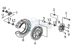 ATTILA - 150 cc drawing FRONT WHEEL