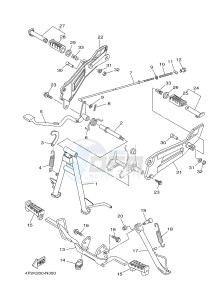 YBR125E (4P2T) drawing STAND & FOOTREST