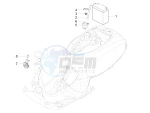 SXL 150 4T 3V CARB drawing Remote control switches - Battery - Horn