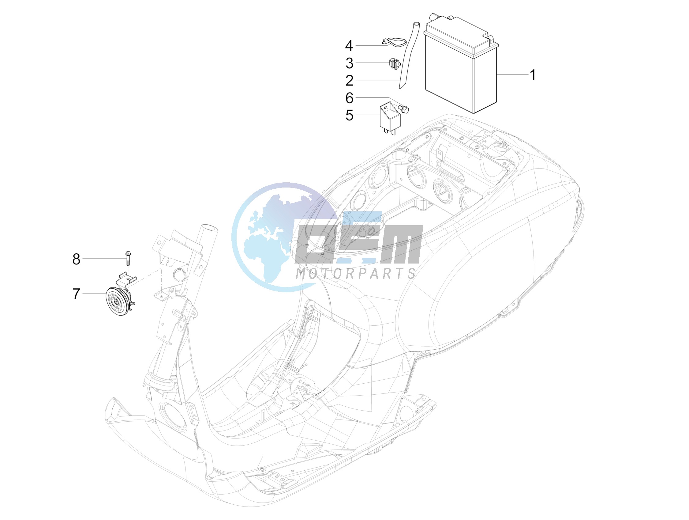 Remote control switches - Battery - Horn