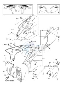 WR450F (1DX3) drawing SIDE COVER