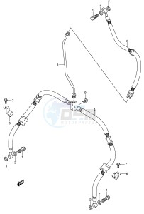 LT-Z250 (E19) drawing FRONT BRAKE HOSE