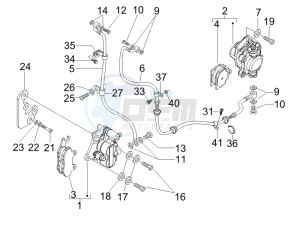 X Evo 250 Euro 3 drawing Brakes pipes - Calipers