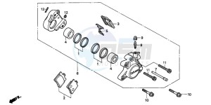 SFX50MM drawing FRONT BRAKE CALIPER