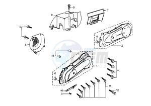 SPEEDFIGHT ARIA CATALYC - 50 cc drawing CRANKCASE COVER