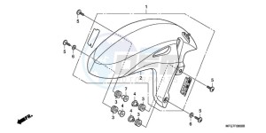 CB600F39 France - (F / CMF ST 25K) drawing FRONT FENDER