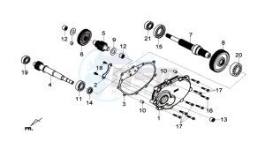 MAXSYM 600I drawing CRANKCASE - DRIVE SHAFT