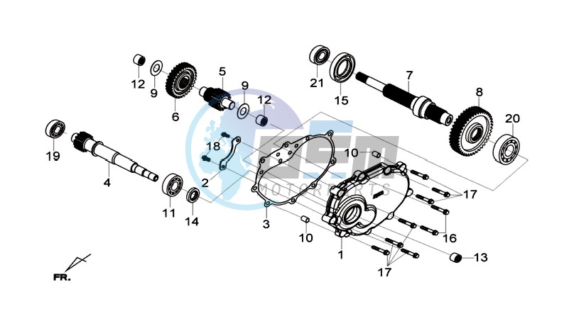 CRANKCASE - DRIVE SHAFT