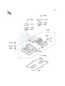 ZG 1200 B [VOYAGER XII] (B15-B17) [VOYAGER XII] drawing CYLINDER HEAD COVER