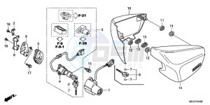 VT750C2BB Shadow E drawing SIDE COVER (VT750C2B/C2S/CS/C/CA)