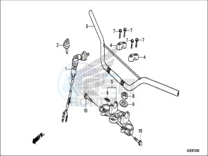 CRF125FBH Europe Direct - (ED) drawing HANDLE PIPE