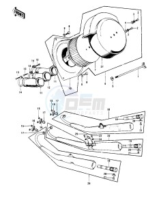 S3 A [MACH II] (A) 400 [MACH II] drawing AIR CLEANER_MUFFLERS -- 74-75 S3_S3-A- -