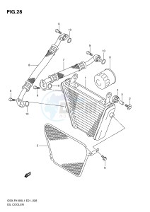 GSX-R1000 (E21) drawing OIL COOLER