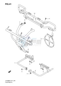 LT-F250 (E17) drawing FOOTREST (E4)