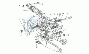 Quota 1000 drawing Rear shock absorber