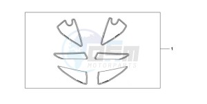 CBR600RR9 France - (F / CMF MME SPC) drawing KIT, RACING STICKER