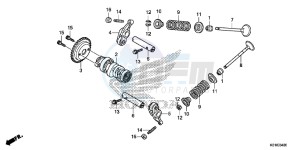 SH125ADSE SH125ADS UK - (E) drawing CAMSHAFT/VALVE