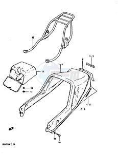 GSX550E (E1) drawing SEAT TAIL COVER (MODEL D)