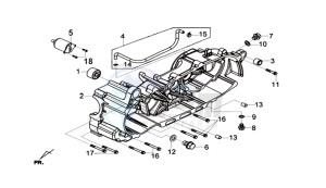 CRUISYM 125I ABS (L8 L9) EU EURO4 drawing L.CRANK CASE COMP