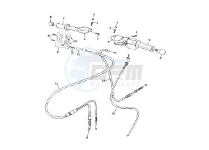 TZR 50 drawing STEERING HANDLE- CABLE