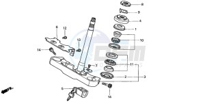 VT750C3 drawing STEERING STEM