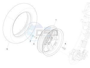 Primavera 150 4T 3V iGET (APAC) (AU, CN, EX, RI, TN) drawing Front wheel