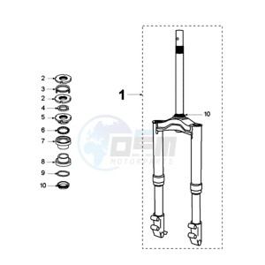 LUDIX 14 RL ELEGANCE drawing FRONT FORK / STEERINGHEAD