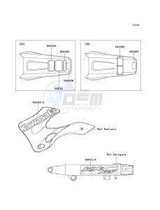 KX 125 L [KX125] (L3) [KX125] drawing LABELS