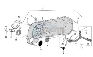 SR 50 IE-Carburatore 50 drawing Transmission cover