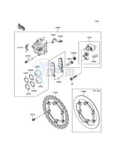 KLX450R KLX450ADF EU drawing Front Brake