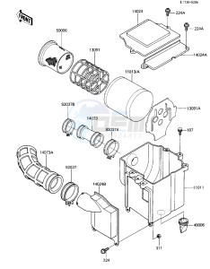 KLF 185 A [BAYOU 185] (A2-A4) [BAYOU 185] drawing AIR CLEANER