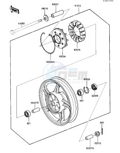 ZN 700 A [LTD SHAFT] (A1-A2) [LTD SHAFT] drawing REAR WHEEL_HUB