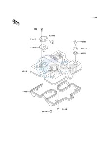 EX 500 D [NINJA 500R] (D6F-D9F) D7F drawing CYLINDER HEAD COVER