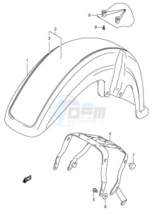 VL800 (E2) VOLUSIA drawing FRONT FENDER (MODEL K1)