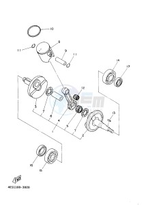 YZ85LW (1SND 1SNF 1SPD 1SPF) drawing CRANKSHAFT & PISTON