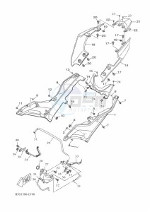 YZF125-A YZF-R125 (B5G1) drawing SIDE COVER