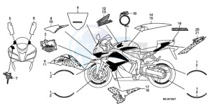 CBR600RR9 UK - (E / MME SPC 3E) drawing MARK/STRIPE (8)