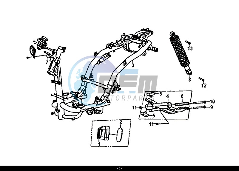 FRAME BODY ENGINE MOUNT