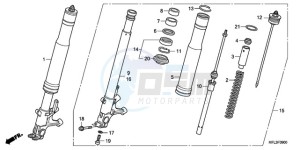 CBR1000RR9 UK - (E / MKH TRI) drawing FRONT FORK