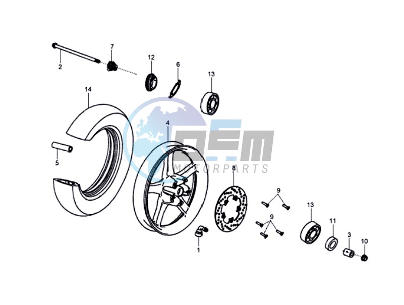 FRONT WHEEL / BRAKE DISC