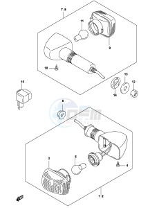 GS500 (P19) drawing TURNSIGNAL LAMP (GS500K4 UK4)