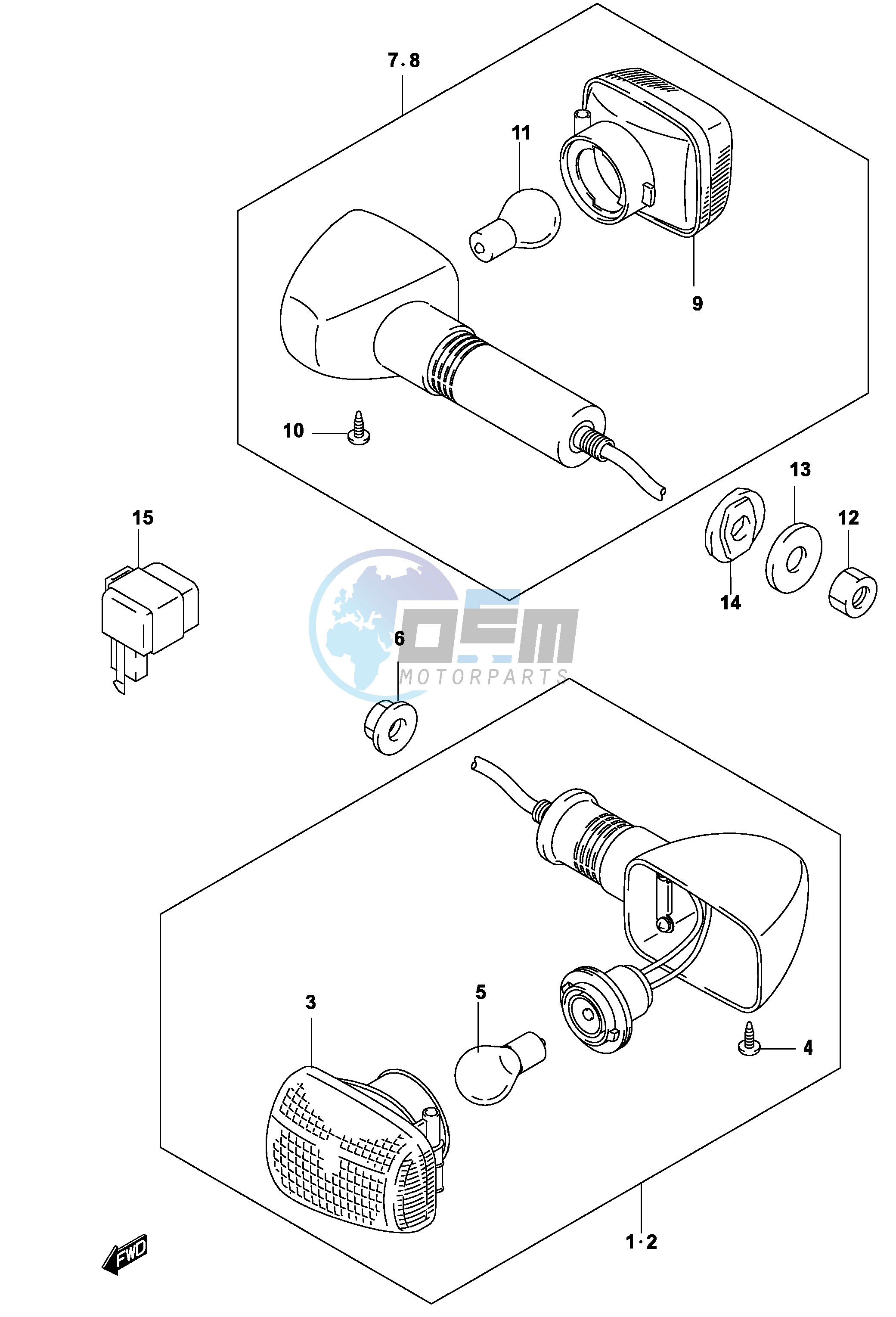 TURNSIGNAL LAMP (GS500K4 UK4)