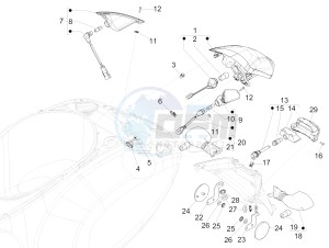 PRIMAVERA 50 4T 3V E4 30 MPH NOABS 30 Mph (NAFTA) drawing Rear headlamps - Turn signal lamps