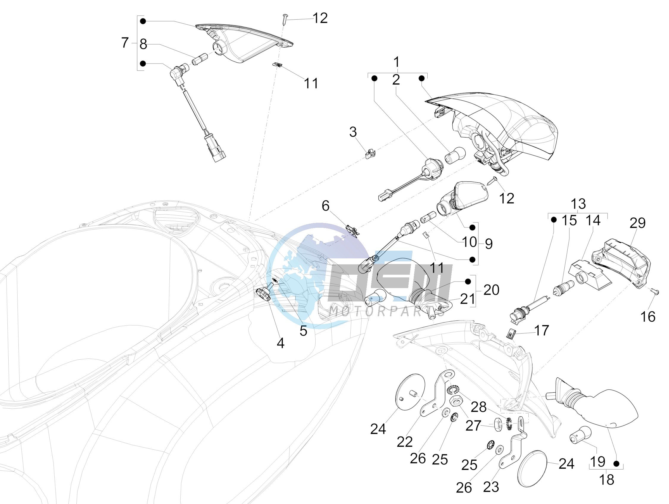 Rear headlamps - Turn signal lamps