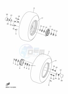 YFZ50 (BW4H) drawing FRONT WHEEL